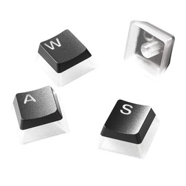 SteelSeries PrismCaps – Double Shot Pudding-style Keycaps – Durable PBT Thermoplastic – Compatible with Most Mechanical Keyboards – MX Stems – Black (Nordic Layout)