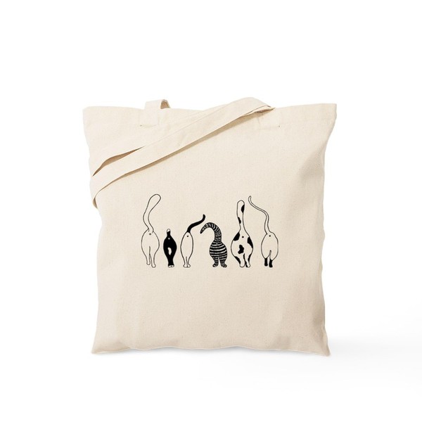 CafePress Cat Butts Tote Bag Reusable Natural Beige Canvas Shopping