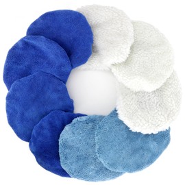 Cutiland 9 Pcs Buffer Waxers Bonnet Set Polishing Pads, Buffing Pads,10 Inch Polishing Pads for Orbital Buffer,Car Wax Applicator Pad,Wax Applicator Pads for Cars,Buffing Pads for Drill