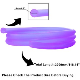 New Olym 0.2''x118''(5mm x 3m) Universal Fuel Vent Line Hose Petrol Gas Oil Tube Pipe Repleacment for ATV Dirt Bike Go Kart Moped Pocket Bike Purple