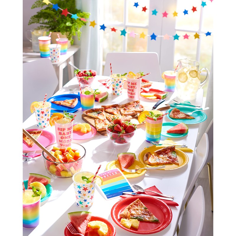 American Greetings Rainbow Party Supplies, Ombre 16 oz. Cups (8-Count)