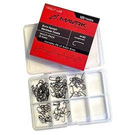 Mavrk Fly Fishing Euro Nymph Competition Barbless Hooks 125pcs Multi-Pack (25 pcs Each Size / All 5 Sizes)