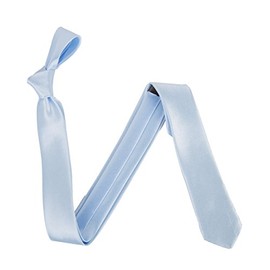 The Tie Co™ Men's Wide 7.5cm Plain Satin Tie (Baby Blue)