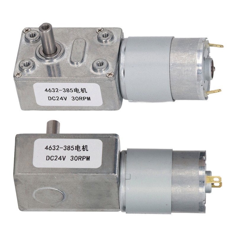 30RPM DC Worm Gear Motor Self Locking Function Rectangular Speed