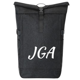 Huuraa Kurierrucksack JGA Junggesellenabschied Geschenk 30-44 Liter Black Melange Roll-Top Fairtrade JGA Geschenkidee