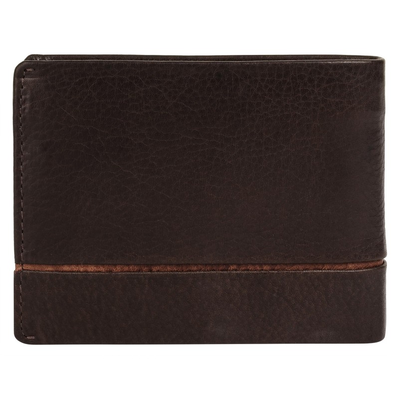 bruno banani Genuine Leather Men's Wallet - 022003, brown, rfid