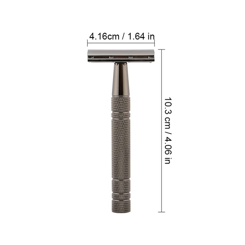 Double Edge Safety Trimmer Manual Stainless Steel Beard Groomer for