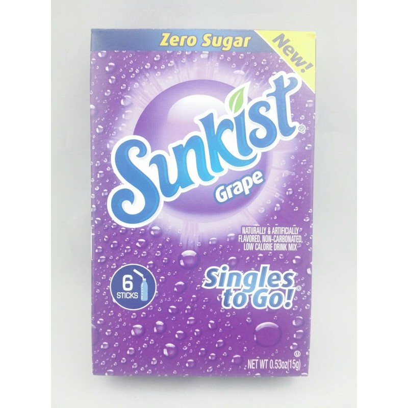 Sunkist Singles To Go Lot Of 4 Fruit Flavors Zero
