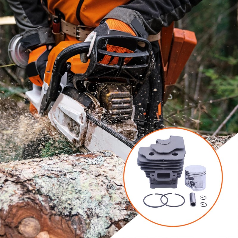 Mtanlo 47mm Cylinder Piston Kit Carburetor Kit Fit for Stihl