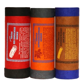 Original Tibetan Incense Sticks Set Balance 3 x 30 Pieces, Handmade, 100% Natural & Vegan, with Stick Holder