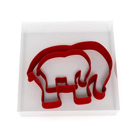 Elephant Set of 2 Value Cookie/Fondant Cutters Pair 5CM + 8CM - 2