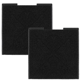 2Pcs Hook and Loop Tactical Patches Display Board, 8cm * 8cm Patch Panel for Backpacks to Display Badges Insignia Morale Name Tapes Cloth Label for Backpacks（Black）