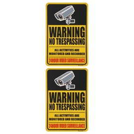 Rurumi American Design Aluminum Security Reflective Signs, 11.8 x 7.9 inches (30 x 20 cm), Security USA, Metal Plate, Sign Board, Security Camera, In Operation, Surveillance Camera, Recording, No Entry Warning, Waterproof, For Indoor and Outdoor Use, Alu