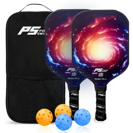 Pickleball Paddles - USAPA Approved Professional Carbon Fiber Pickleball Paddles with SRT Pro Polymer Honeycomb Core, 3K Textured Carbon Fiber Surface, Top Pickleball Paddle by Power Swing