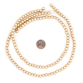 The Bead Chest Natural 6mm Wooden Beads in Gold for Jewelry Making Round Loose Wood Spacer Beads I Approximately 75 Beads