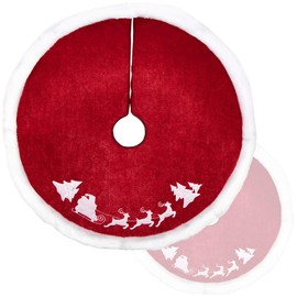 com-four® High-quality Christmas Tree Skirt to Protect Against Pine Needles, Round Christmas Tree Skirt for Christmas Tree, Underlay