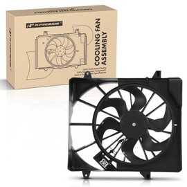 A-Premium Engine Radiator Cooling Fan Assembly Compatible with Select Dodge Models - Nitro 2007 2008 2009 2010 2011, 3.7L 4.0L - with Air Conditioning, Replace# 68003974AB