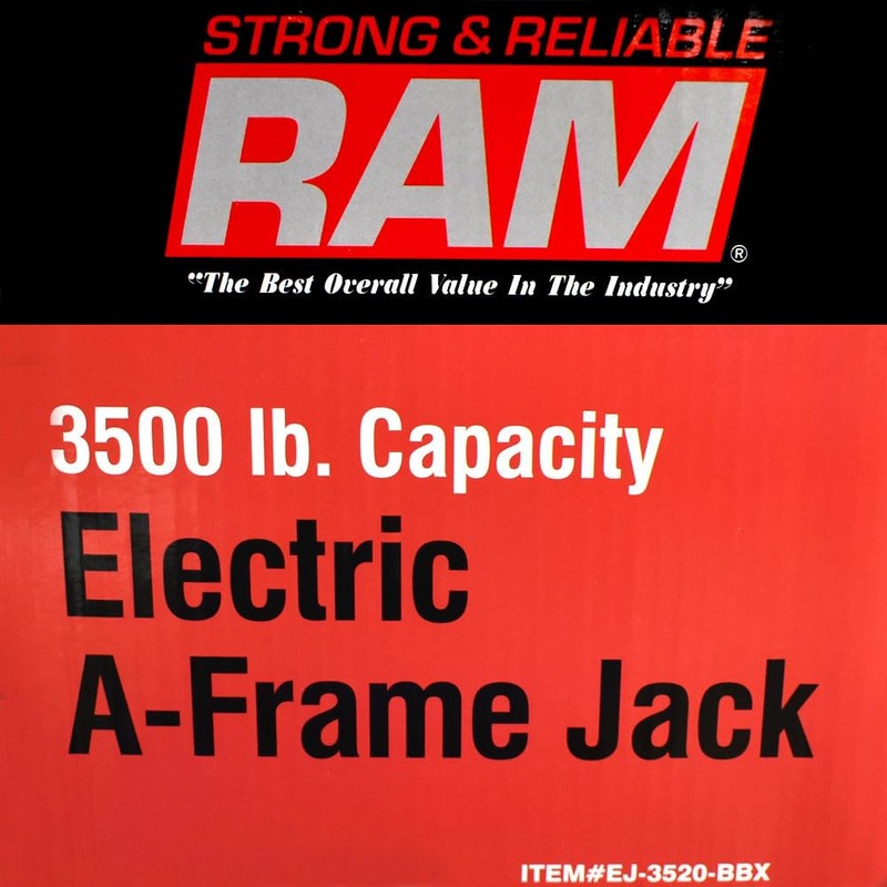 Electric Trailer Jack EJ-3520-BBX | A-Frame 3,500lbs 12V