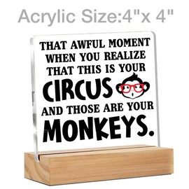 Funny Boss Gifts for Women Men, Gift for Boss Mentor Manager, That Awful Moment When You Realize Clear Desk Decorative Sign Office Decor