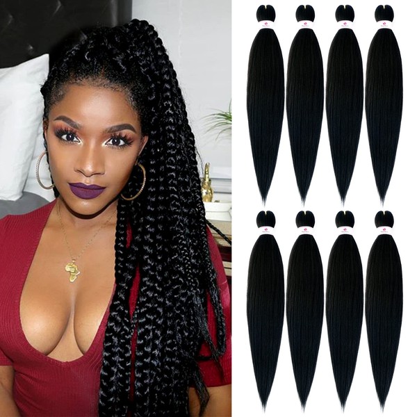 Beyond Beauty Braiding Hair pre stretched, Braids Synthetic Fiber Ombre