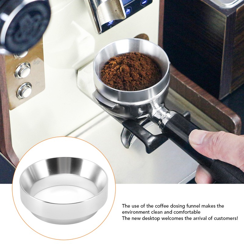 53mm Coffee Dosing Funnel Aluminum Alloy Magnetic Coffee Powder Dosing