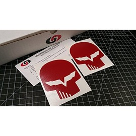 Corvette Jake Skull Decal Racing Flag Sticker LS1 LS6 LS2 LS3 LS7 LSX Select Color (Blood Red)