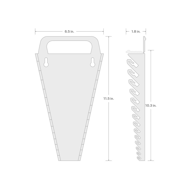 TEKTON 13-Tool Combination Wrench Holder (Red) | 79369 | Made