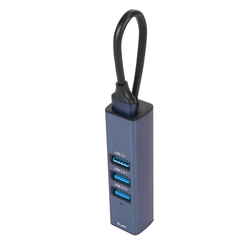 USB to Ethernet Adapter 4 Ports 100Mbps 5Gbps Aluminium Alloy