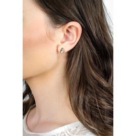 SOFIA MILANI - Women's Earrings 925 Silver Croissant Stud Earrings, Sterling silver, No Gemstone