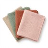 CleaZeny 4-Pack 100% Cotton Muslin Face Cloths, 4-Layer Baby Washcloths