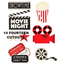 Movie Night Cut-Outs Party Supplies Decoration Special Events 12 Count