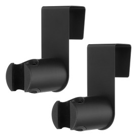 uxcell 2 Pcs Handheld Shower Head Holder, Stainless Steel Shower Head Holder Punch-Free Wall Mount Shower Bracket Bathroom Shower Wand Holder for Shower Bathroom, Black