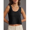 Tankaneo Womens Scoop Neck Cropped Tank Tops Summer Casual Cotton