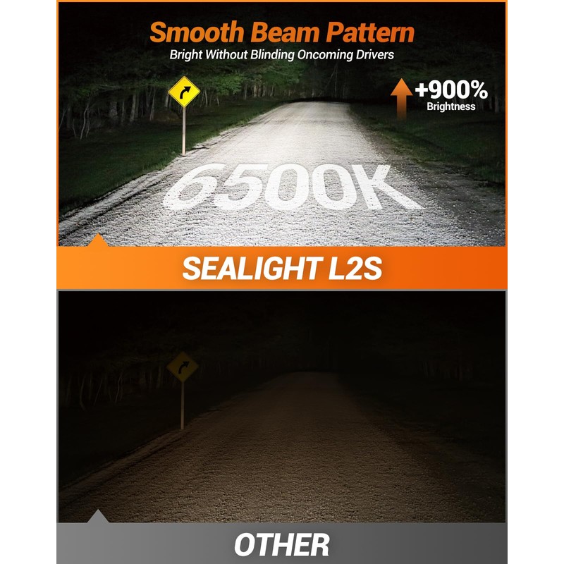 SEALIGHT S6 900% Super Bright 9004/HB2 Driving Bulb