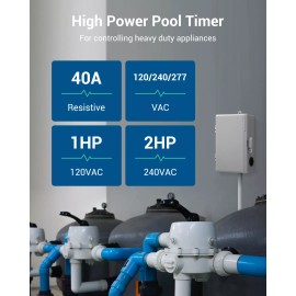 DEWENWILS Smart WiFi Pool Pump Timer, Outdoor Heavy Duty  Wireless Controller