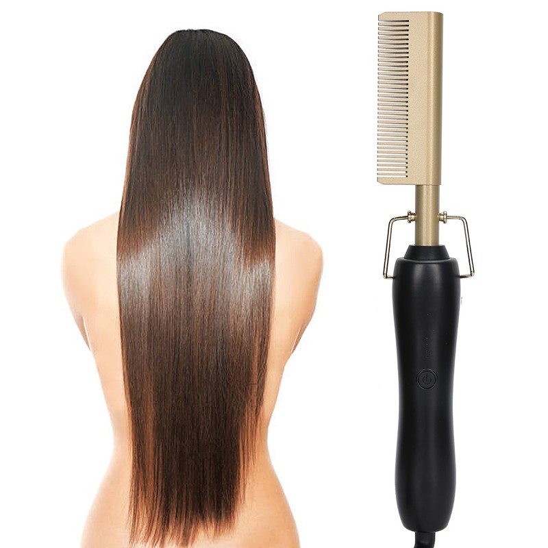 Hair Straightener Comb Wet Dry Dual Use Multi Functional Men