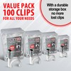 SCREWBOX® Cable Clips, 400 Pcs Durable White Wire Clips -4/6/8/10mm,