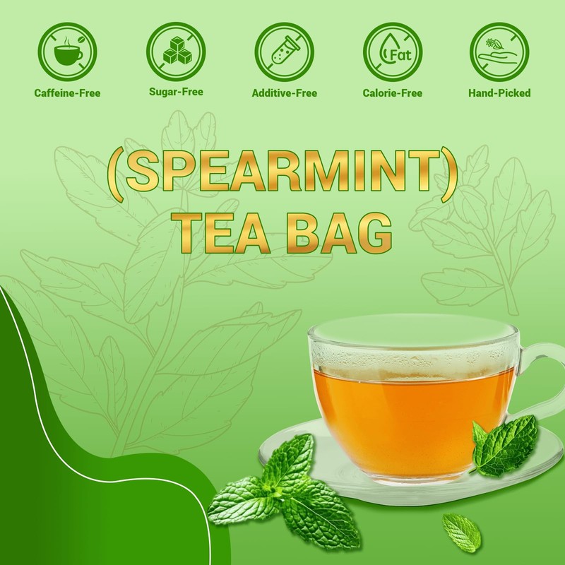 Spearmint Leaf Herbal Tea - Caffeine Free, 40 Tea Bags