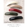 Vingtaine H7823-BK Barrette, Hair Clip, Color, Enamel, Oval Gloss, Office,