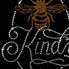 Bee Kind Glitzernde Kristalle Bügelbild Strass und Gold Strass Transfers