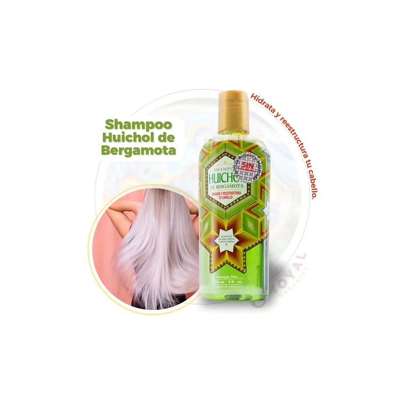 Shampoo Huichol Bergamota Té Verde, Crecimiento 250 Ml