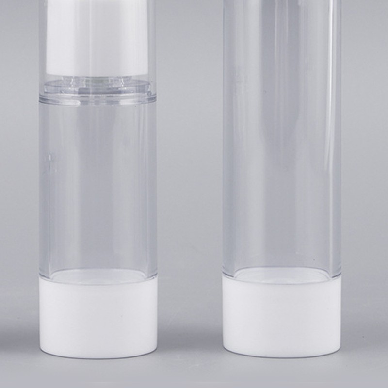 JNT International Transparent Airless Pump Bottle Dispenser Container 15ml 30ml