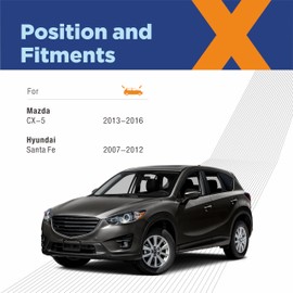 ICEXSNOW® Silicone Windshield Wiper Blades Replacement for 2013-2016 Mazda CX-5/2007-2012 Hyundai Santa Fe (Pack of 3) Automotive Replacement Windshield Wiper Blades, 24"+18"+14"(A)