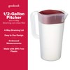 Goodcook 1/2 Gallon Plastic Straining Pitcher Square Lid with 3