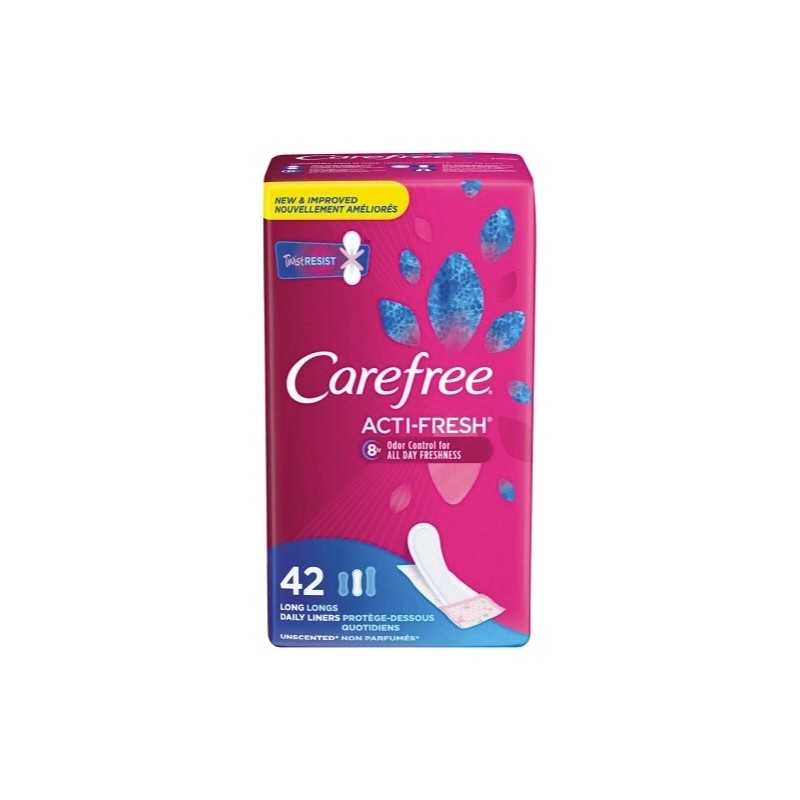 2 Pack Carefree Acti-Fresh Body Shape Long To Go Pantiliners,