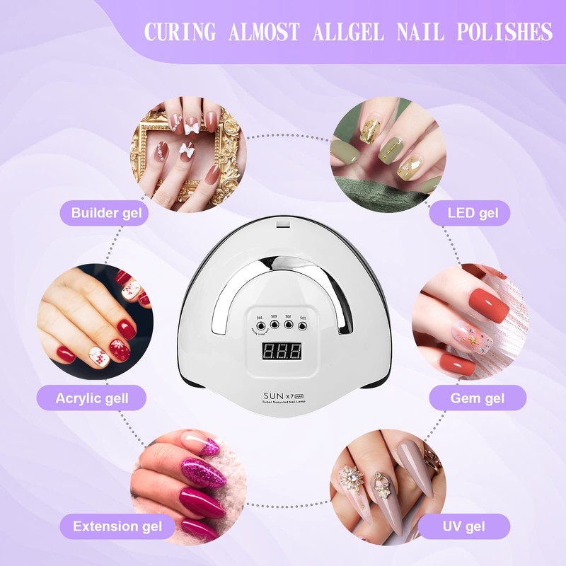 LED UV Nail Lamps 180W Nail Dryer Gel Nail Curing