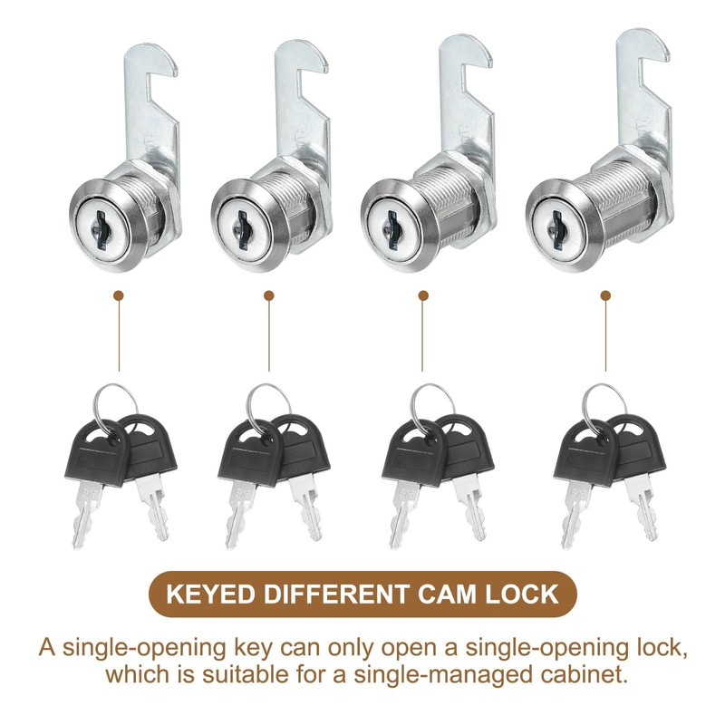 PATIKIL Cabinet Drawer Lock with Keys 2 Pcs 5/8" (16mm)