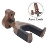 Guitar Shaped Solid Wood Detachable Gravity Lock Hook, Guitar Self-Locking