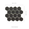 MSI Metallic Gray Beveled Glossy Hexagon Glass Tile for Kitchen