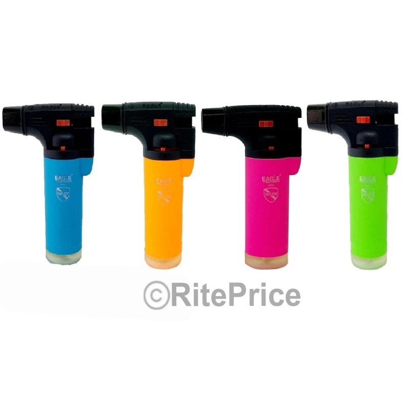 Eagle Neon Jumbo 4" Jet Flame Torch Gun Lighter Refillable